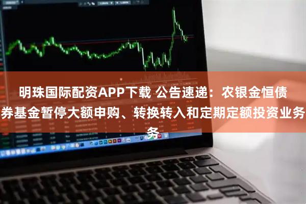 明珠国际配资APP下载 公告速递：农银金恒债券基金暂停大额申购、转换转入和定期定额投资业务