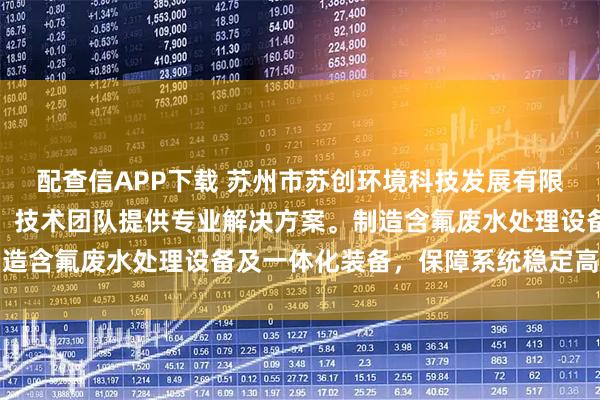 配查信APP下载 苏州市苏创环境科技发展有限公司专注含氟废水处理，技术团队提供专业解决方案。制造含氟废水处理设备及一体化装备，保障系统稳定高效运行
